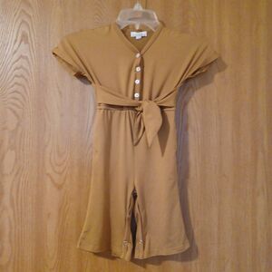 Sz 3T Bailey's Blossoms Brown Romper